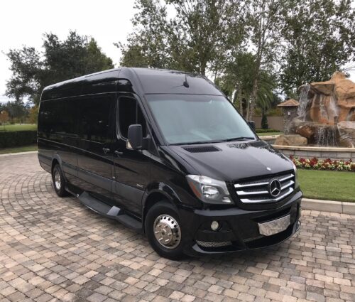 Mercedes Benz Sprinter Party Bus Limo At Event